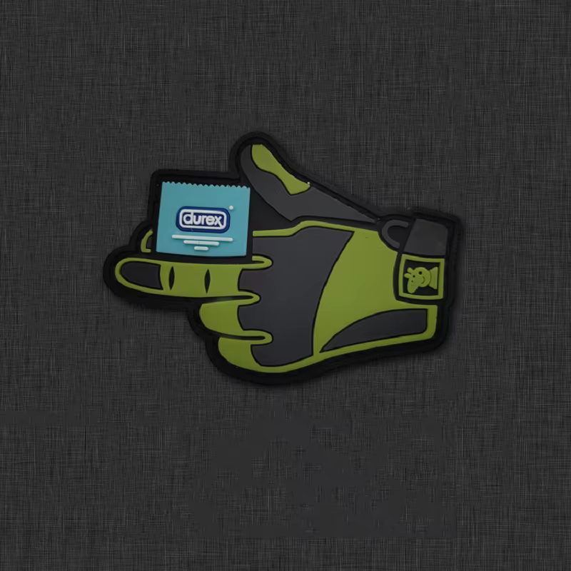 Detalle del patch 3D para personalizar ropa y accesorios