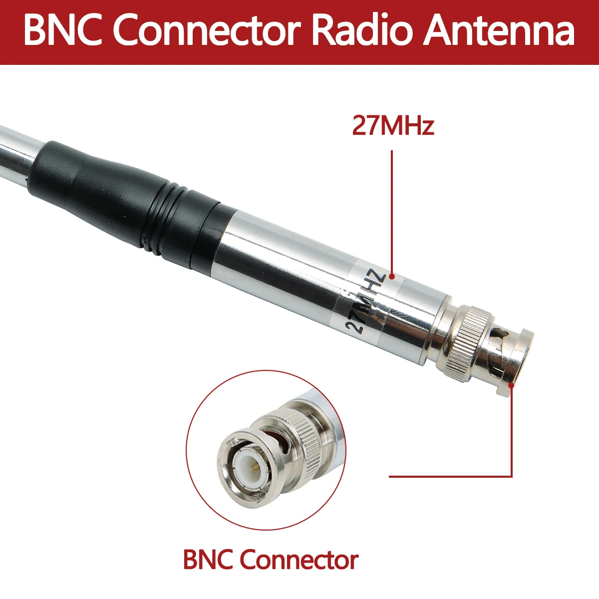 Antena CB portátil 27MHz compatible Baofeng Quansheng - imagen 4