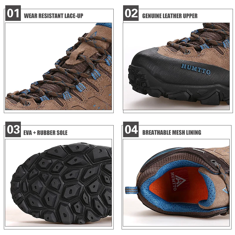 Humtto Zapatillas tácticas antideslizantes transpirables senderismo - imagen 4