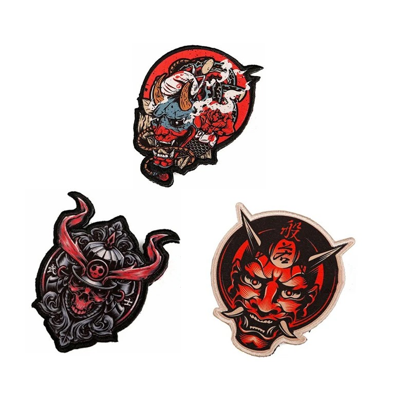 Parches termoadhesivos STUCK GHOSTS Hannya guerrero japonés - imagen 2