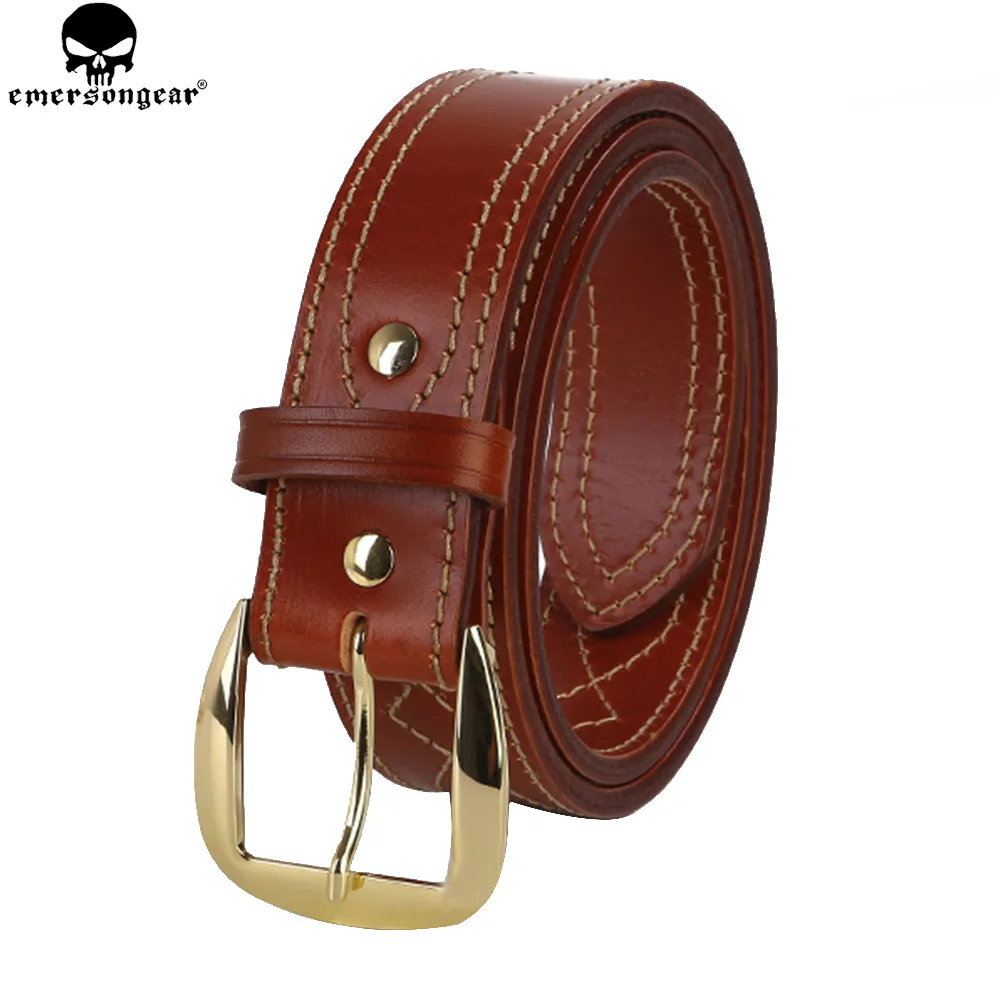 Emersongear EM9522 Cinturón Táctico de Cuero con Hebilla Latón