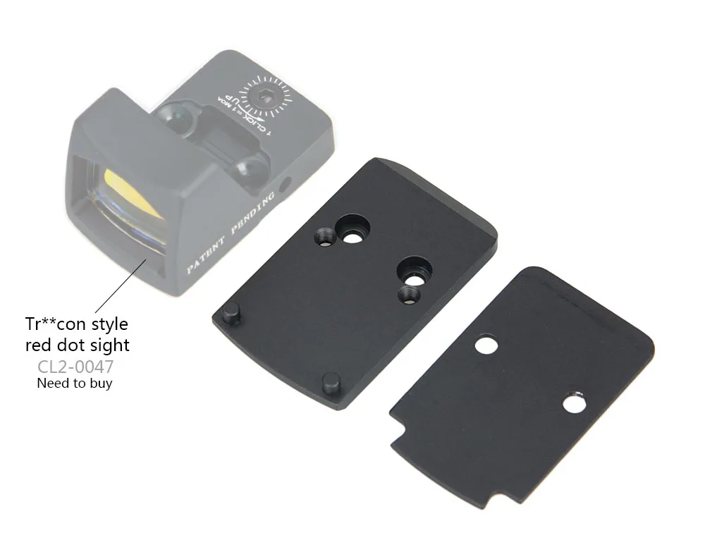 Placa adaptadora para punto rojo con base de montaje Picatinny