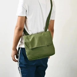 Satchel militar de lona vintage para mensajero pequeño