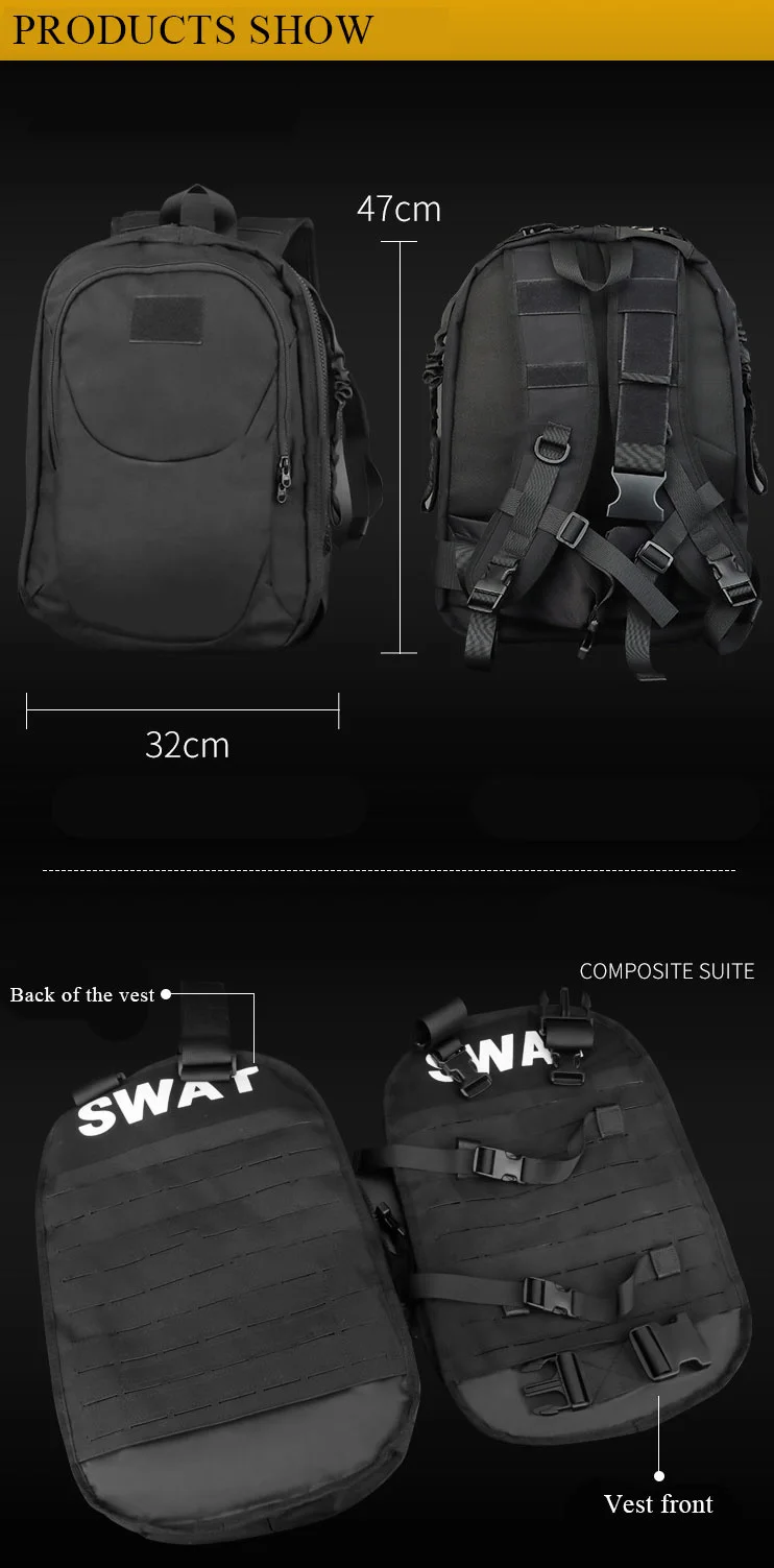 Sistema de conversión rápida del chaleco mochila