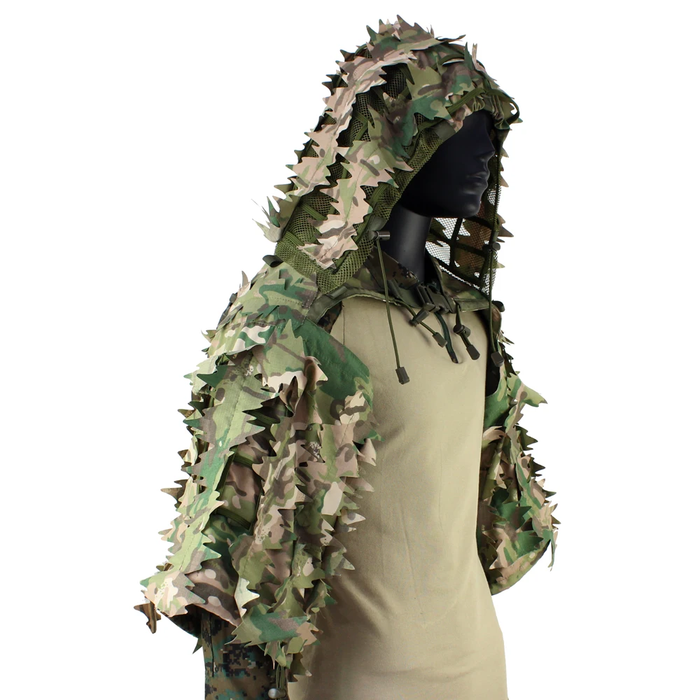 Traje Ghillie táctico Multicam 3D para Airsoft y caza al aire libre - imagen 2