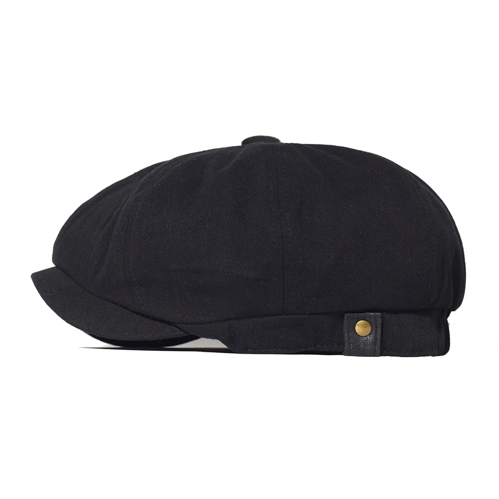 Gorra newsboy vintage Gatsby de algodón suave, sólida retro otoño - imagen 5