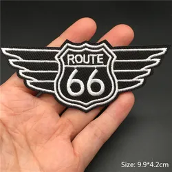 Parche Ruta 66 bordado termoadhesivo – para ropa y chaleco
