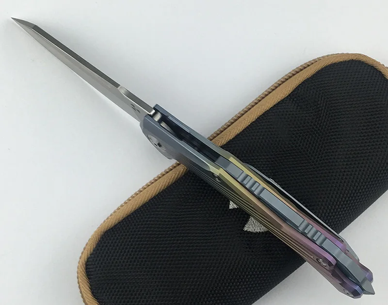 Mango de titanio TC4 anodizado arenado