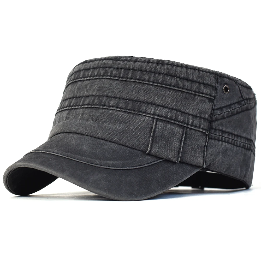 Gorra militar vintage de algodón ajustable, para todo el año - imagen 5
