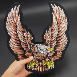 Parche bordado táctico águila para planchar en chaqueta de cuero