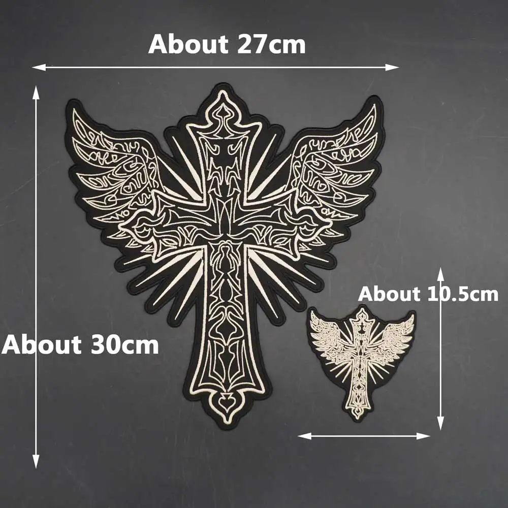 Parche táctico bordado cruz alada – Insignia militar para chaqueta - imagen 2