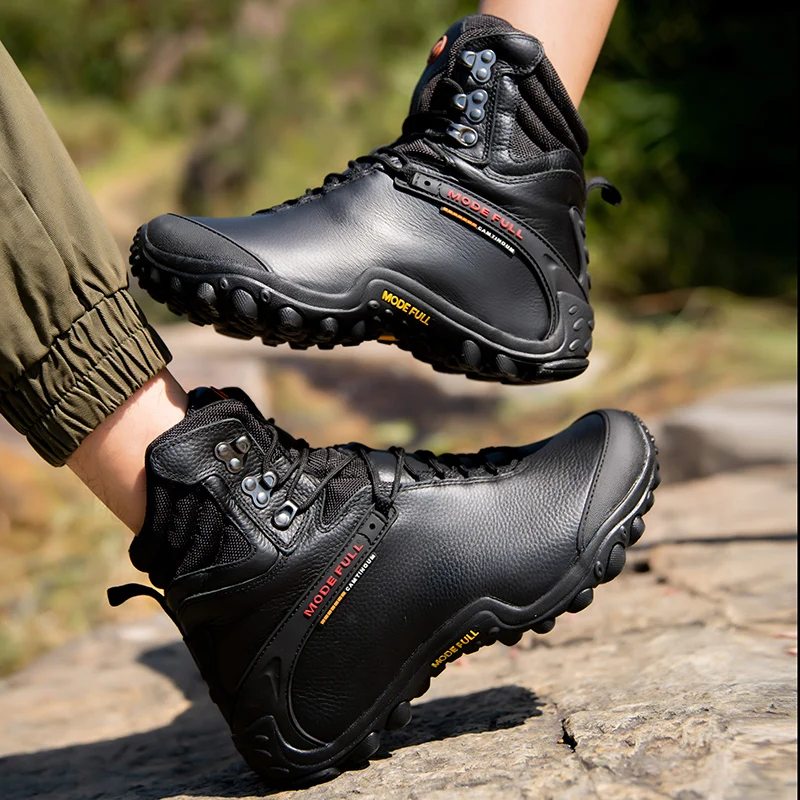 Botas tácticas cuero impermeable para trekking y outdoor - imagen 3