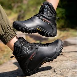 Botas tácticas cuero impermeable para trekking y outdoor