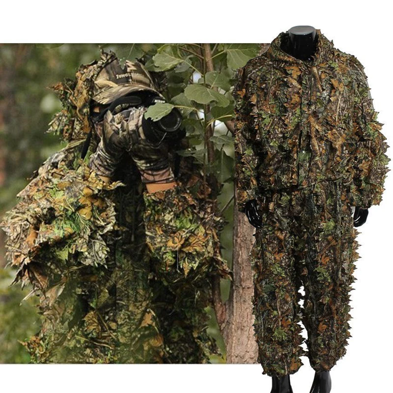 Traje ghillie camuflaje volumétrico ajustable para caza exterior - imagen 5