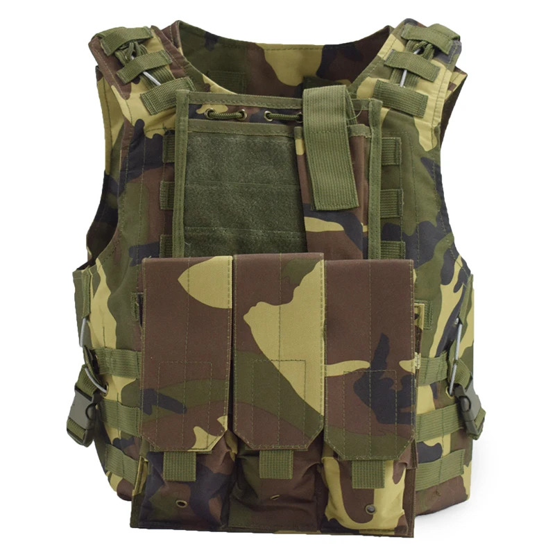 Chaleco portaplacas táctico MOLLE ripstop para airsoft y paintball - imagen 5