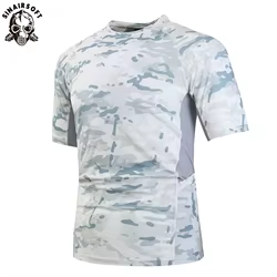 SINAIRSOFT Camiseta Táctica Camuflaje Woodland Transpirable