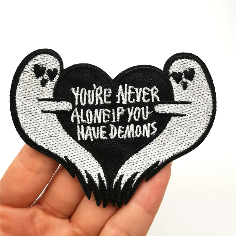 Parches bordados calavera - ropa DIY estilo Hippie Rock para chaquetas - imagen 3