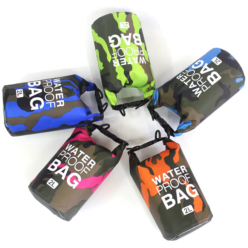 Bolsa seca impermeable camuflaje PVC 30L para rafting y buceo - imagen 2
