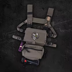 Parche bordado cráneo táctico – Para chaleco o mochila MOLLE