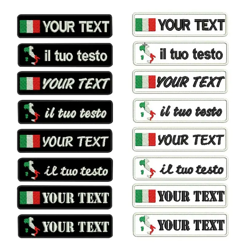 Parche bordado Italia – Respaldo gancho táctico - imagen 3
