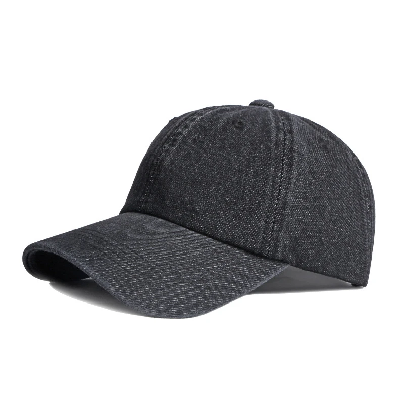 Gorra táctica camionero algodón lavada ajustable negra y azul - imagen 2