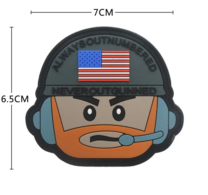 Parche PVC adhesivo bandera USA para chaleco táctico MOLLE ripstop - imagen 2
