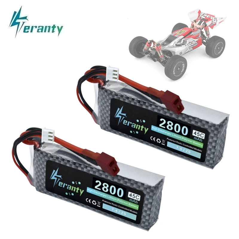 WLtoys 144001 Batería LiPo 2S 7,4V 2800mAh recargable - imagen 5