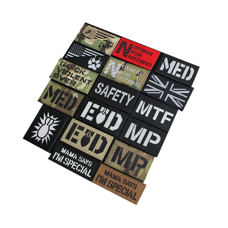 Parches tácticos Multicam IR – Insignias reflectantes nailon militar - imagen 5