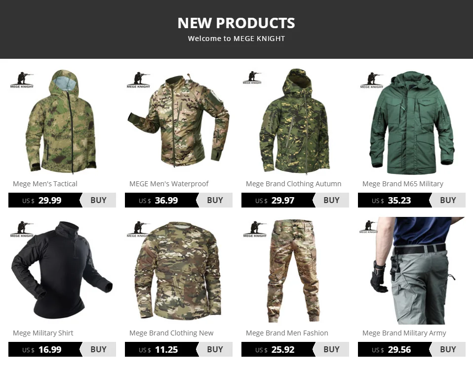 Pantalones tácticos MEGE KNIGHT mostrando detalle de rodilleras y tejido camuflaje