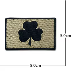 Parche bordado trébol suerte shamrock hook loop – táctico