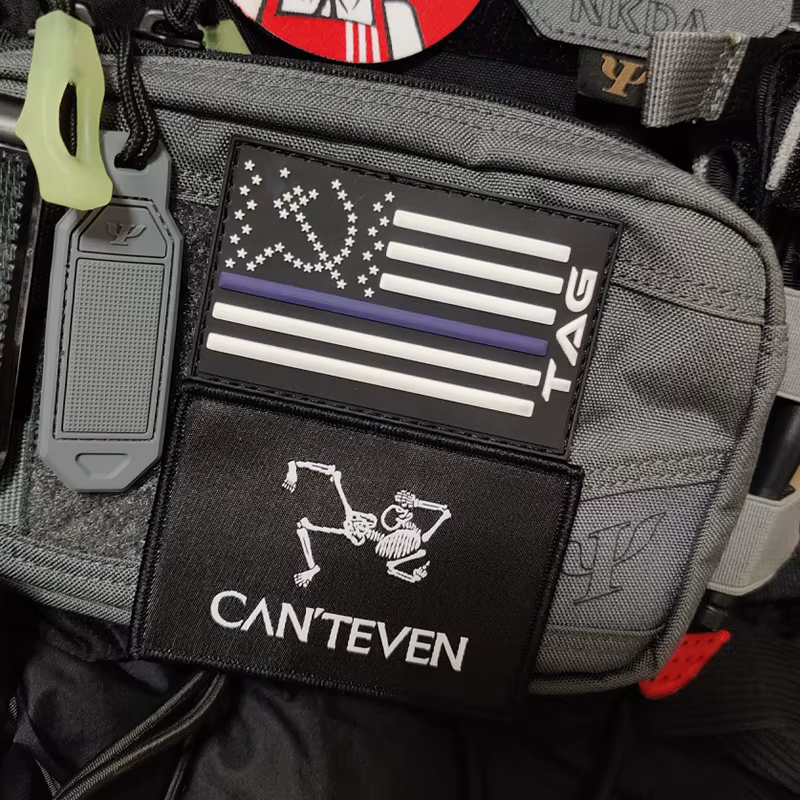 Parche táctico bordado esqueleto para ropa MOLLE - imagen 4