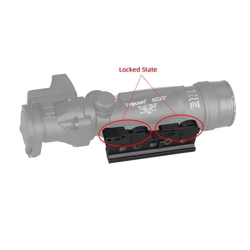 Adaptador táctico para punto rojo de aluminio 6063 y mira telescópica - imagen 4
