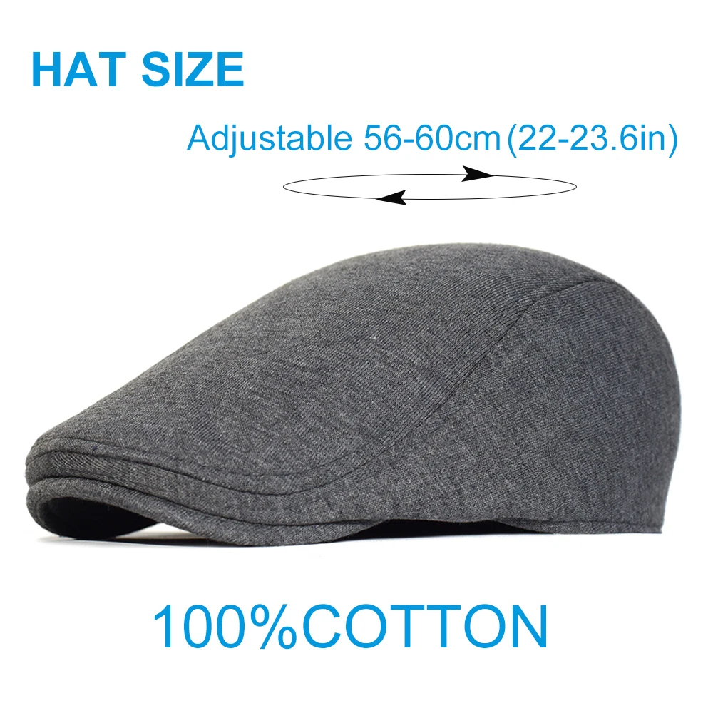 Gorra plana de algodón retro unisex para conductor - imagen 2