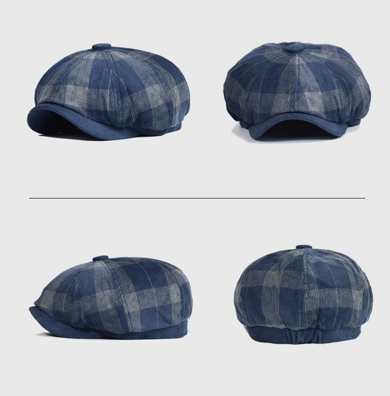 Vista del gorro plano estilo conductor