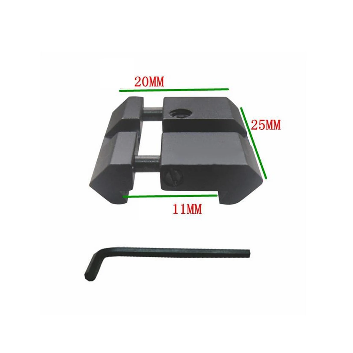 SKWgear Adaptador de alcance 11mm a 21mm Picatinny para rifle de caza - imagen 4