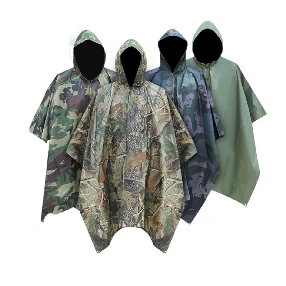 Chubasquero táctico impermeable ripstop – Poncho lluvia senderismo - imagen 5