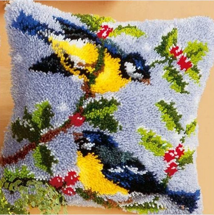 Kit bordado almohada con motivos vegetales y animales hazlo tú mismo - imagen 5
