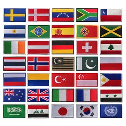 Bandera táctica de país con cierre velcro
