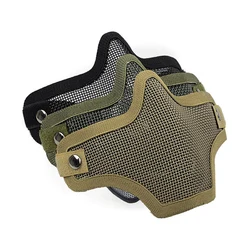 Protector facial Airsoft – Malla de acero táctica