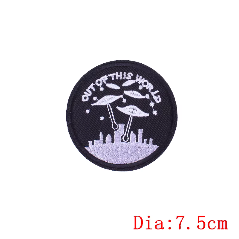 Parche bordado con diseño de lobo para chaqueta