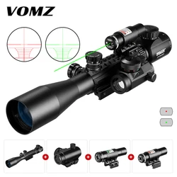 Mira telescópica táctica 3-9x40 punto rojo iluminada para airsoft