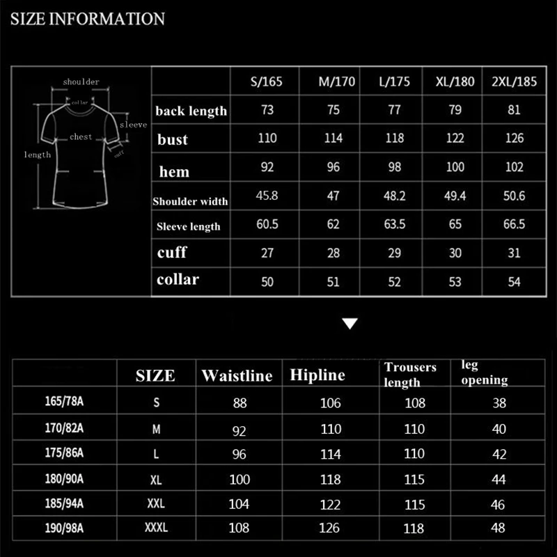 Guía de tallas uniforme