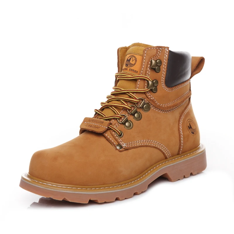 KOWM Botas tácticas de senderismo de cuero impermeables trekking
