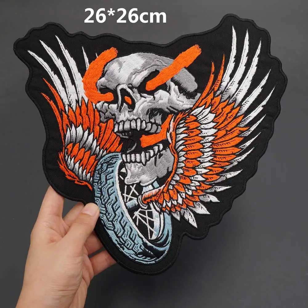 Vista del parche para costura en equipación de moto