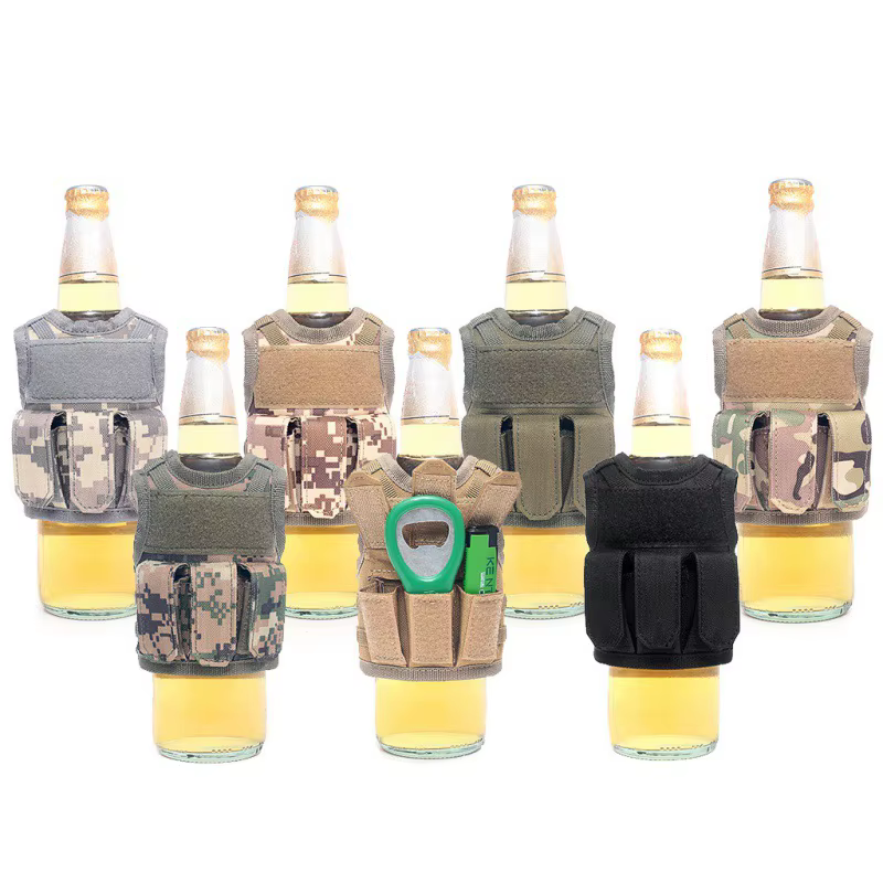 Chaleco táctico MOLLE para botella de cerveza con correas ajustables - imagen 5