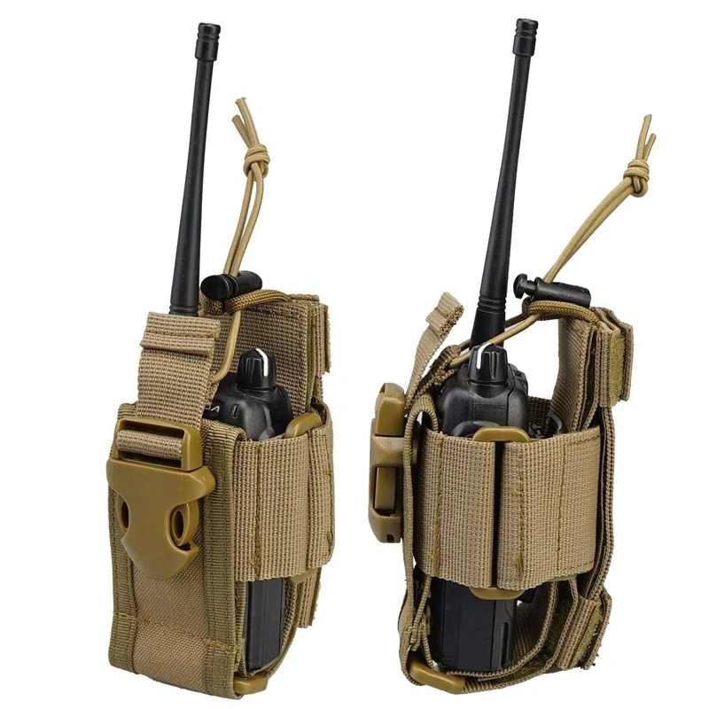 Bolsa táctica Molle radio bidireccional riñonera funda caza resistente - imagen 3