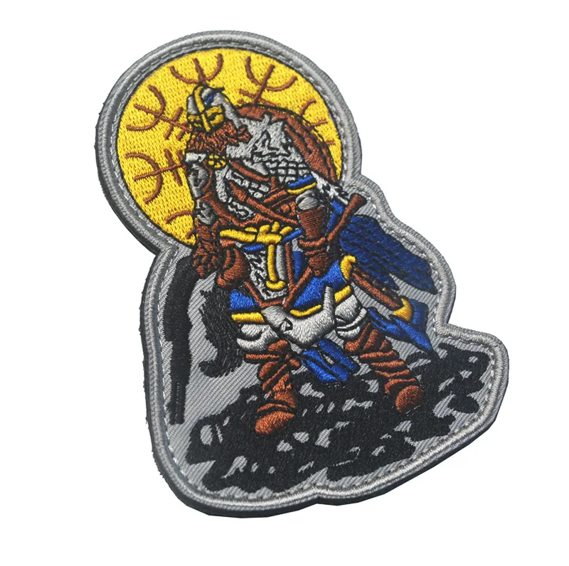 Parche táctico militar de sujeción insignia y armadura samurái vikingo - imagen 5