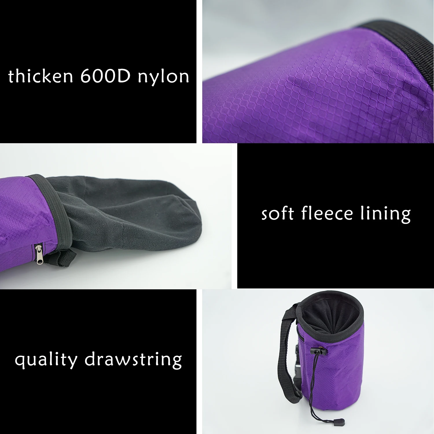 Bolsa de magnesio para escalada con bolsillo impermeable duradero
