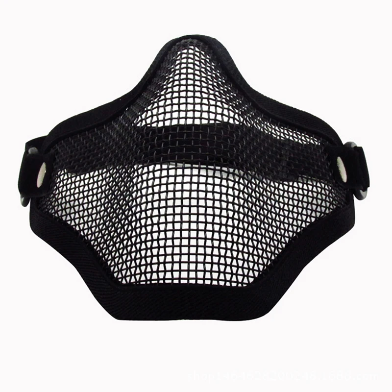 Protector facial Airsoft – Malla de acero táctica - imagen 2