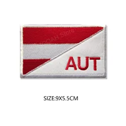 Parche bordado bandera Austria – Aplique táctico para uniformes